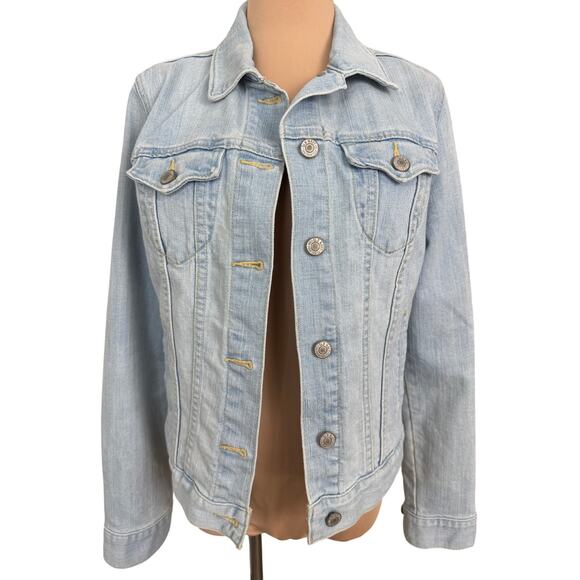 Old Navy Light Wash Jean Jacket Medium Classic Denim Layering Piece - Picture 1 of 4